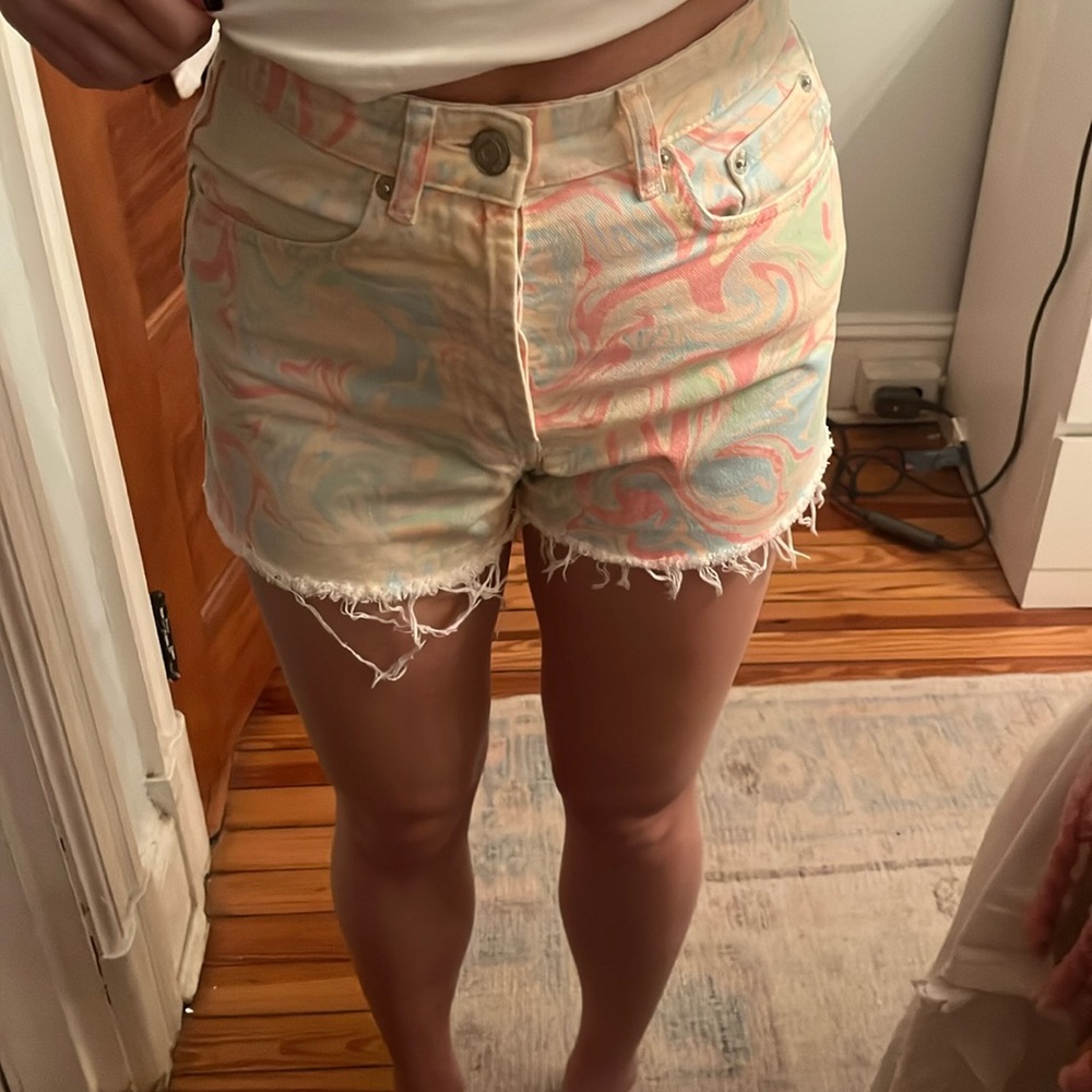Zara colorful Jean shorts